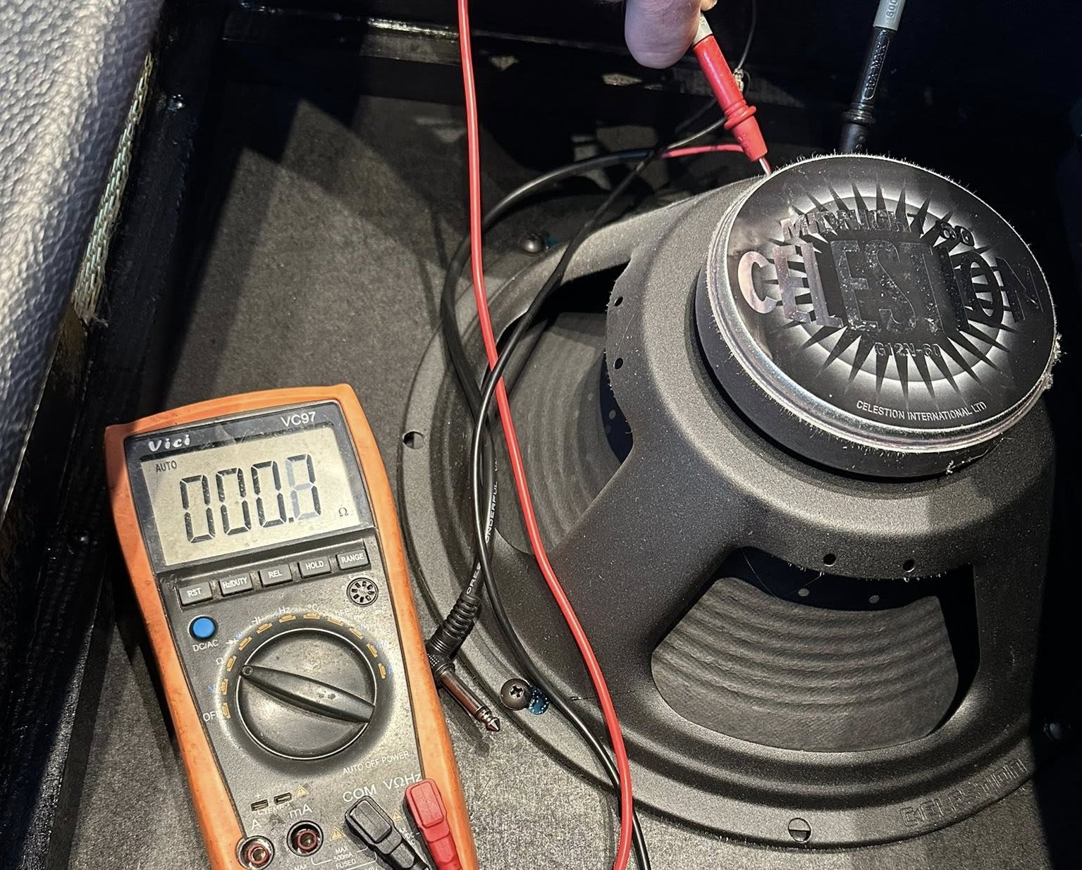 Speaker being repaired
